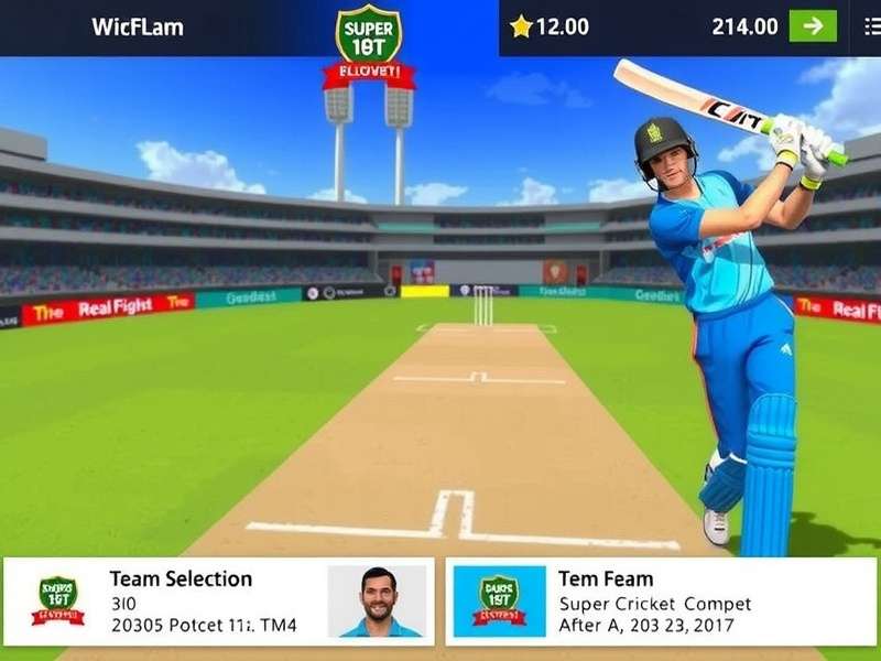 Real11 Super Cricket Elite gameplay interface